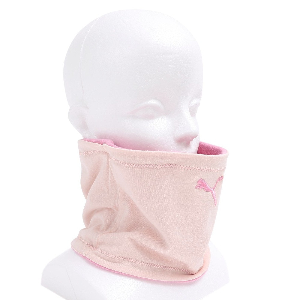 プーマ（PUMA）（キッズ）ジュニア フリース ネックウォーマー 05408909 ピンク リバーシブル 子供