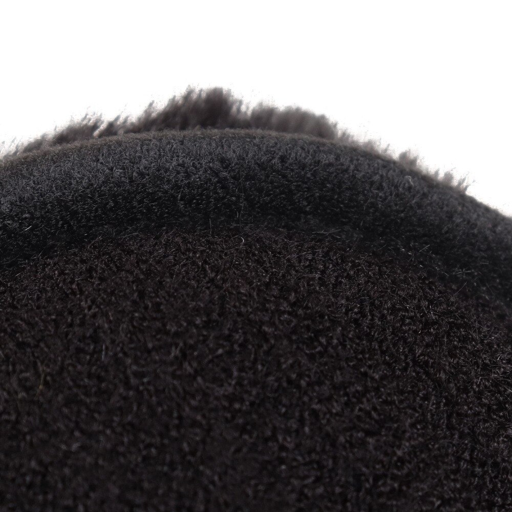 ノーブランド（NO BRAND）（キッズ）耳あて リブニット ジュニア バックアーム イヤーマフ 902NN2II0559 BLK 防寒