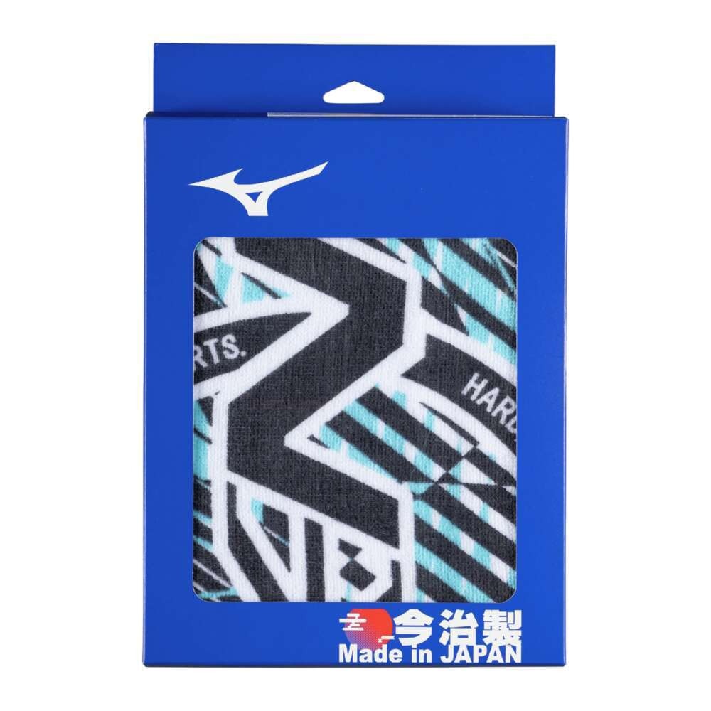 ミズノ（MIZUNO）（メンズ、レディース、キッズ）今治製タオル N-XTフェイスタオル 箱入り 32JYC10322 34cm×83cm ホワイト×ネイビー