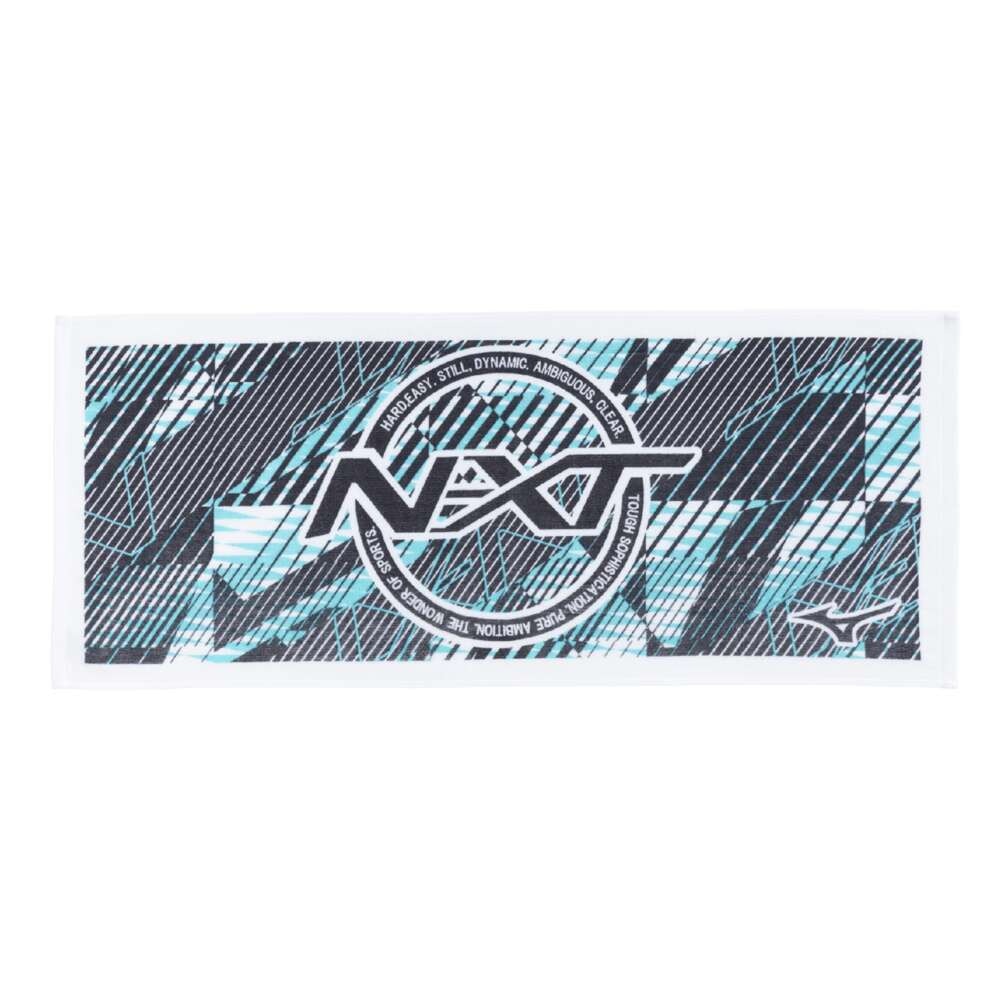 ミズノ（MIZUNO）（メンズ、レディース、キッズ）今治製タオル N-XTフェイスタオル 箱入り 32JYC10322 34cm×83cm ホワイト×ネイビー