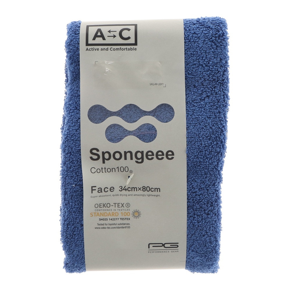 Spongeee フェイスタオル 911PA0AZ6828BLU