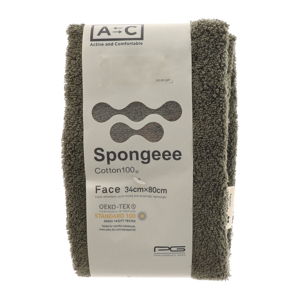 Spongeee フェイスタオル 911PA0AZ6828GRN