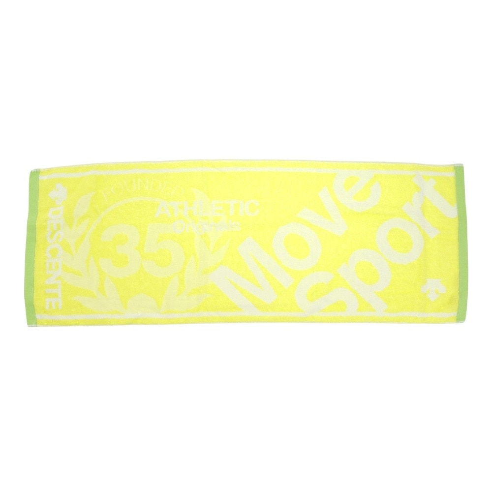 デサント（DESCENTE）（メンズ、レディース、キッズ）今治ジャカードスポーツタオル 約40×110cm DMATJE02 YGRN 今治タオル 吸水性 スポーツ 運動 部活 ジム トレーニング 汗拭き 体育