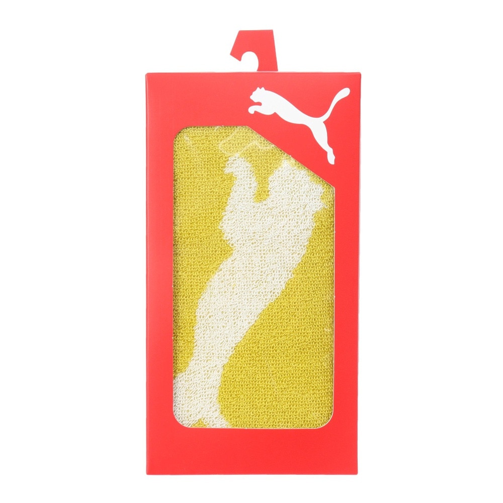プーマ（PUMA）（メンズ、レディース）ボックスタオル トレーニング 黄色  N2 05466906 トレーニングタオル 運動 スポーツ ジム 吸収力 スポーティー 部活 
