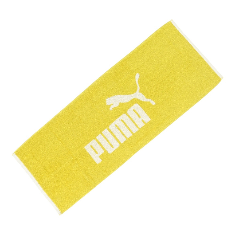プーマ（PUMA）（メンズ、レディース）ボックスタオル トレーニング 黄色  N2 05466906 トレーニングタオル 運動 スポーツ ジム 吸収力 スポーティー 部活 