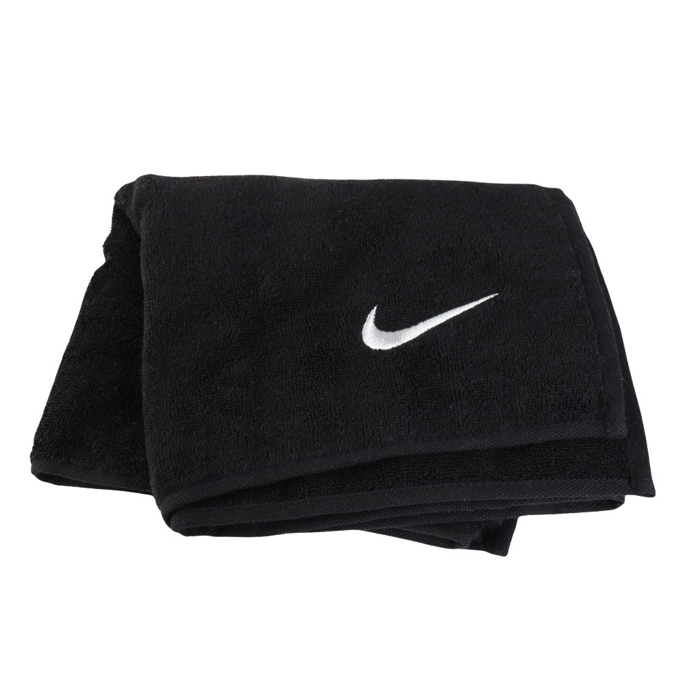 ナイキ（NIKE）（メンズ、レディース、キッズ）ソリッドコアタオル ミディアム 黒 TW2001-010 吸水性 コットン ロゴ入り 記念品 お祝い ギフト プレゼント