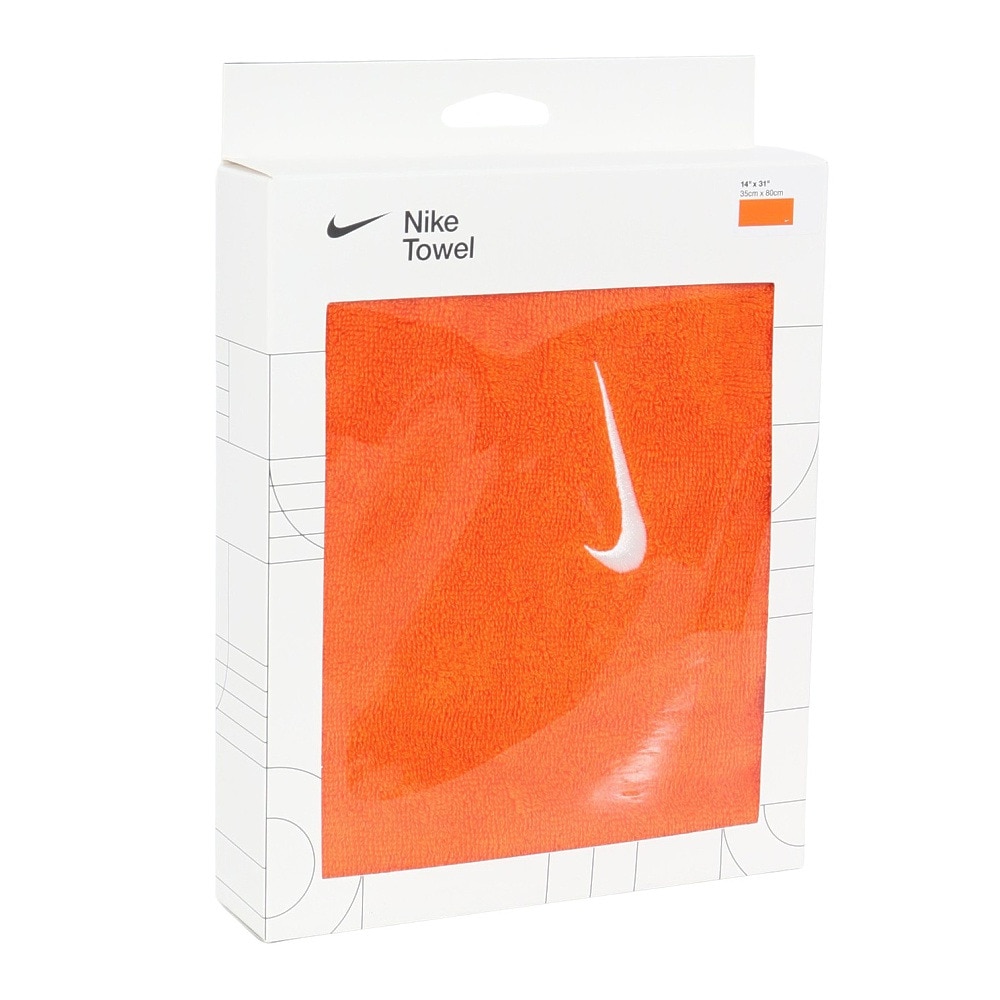 ナイキ（NIKE）（メンズ、レディース、キッズ）タオル ソリッドコアタオル オレンジ 35×80cm TW2001-836 スポーツタオル プレゼント ギフト 記念品 