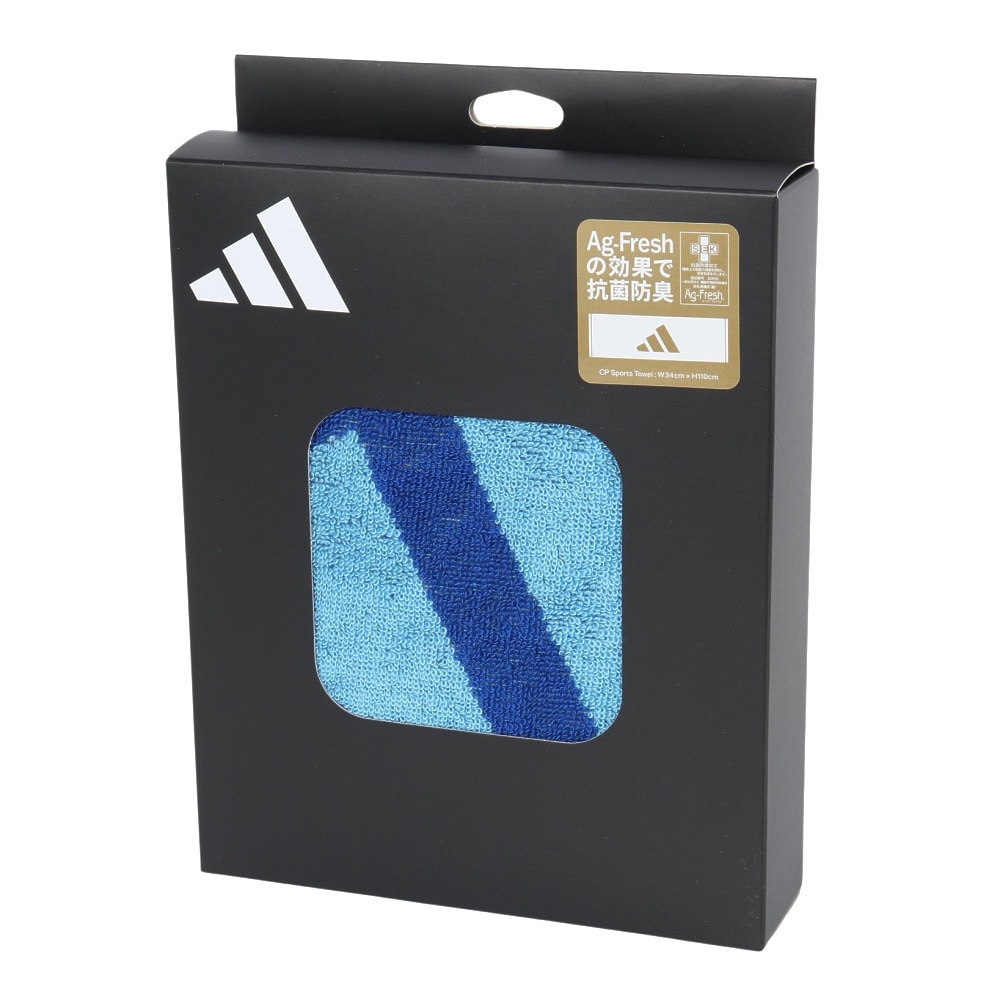 アディダス（adidas）（メンズ、レディース、キッズ）タオル CP ST スポーツタオル 青 110×34cm ADJT-962 BLU マフラータオル プレゼント ギフト 抗菌 防臭