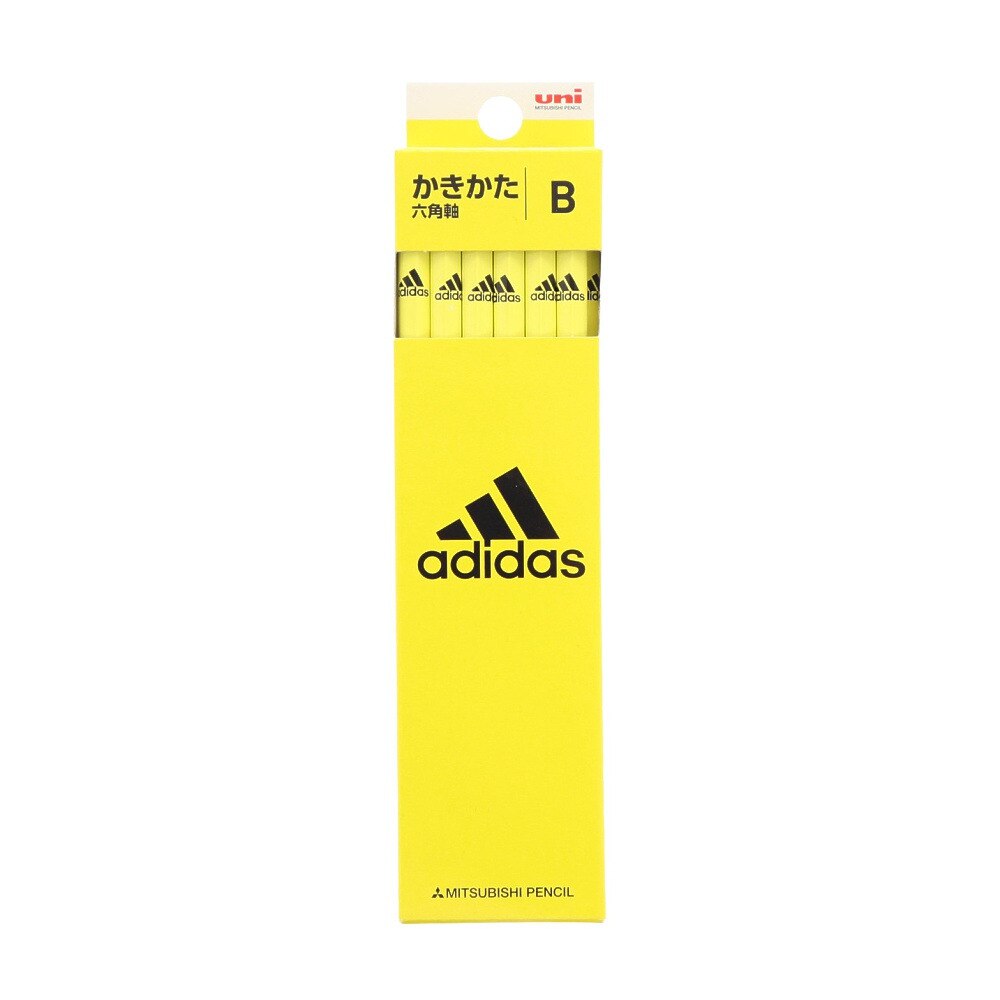 アディダス（adidas）（メンズ、レディース、キッズ）かきかた鉛筆 AI06 黄黒 B K5607B