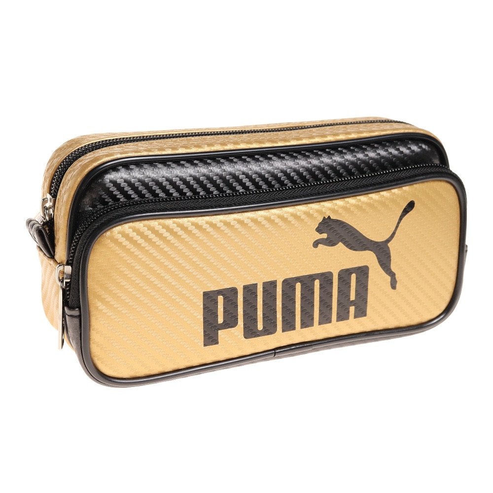 プーマ（PUMA）（メンズ、レディース、キッズ）カラーカーボンWペンケース ゴールド 787PMGD