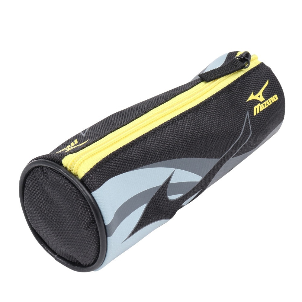 ミズノ（MIZUNO）（メンズ、レディース、キッズ）ペンケース 筒型 ブラック 黒×黄 S1413651 BK 筆箱 筆記用具入れ 学校 学生 新調 新学期