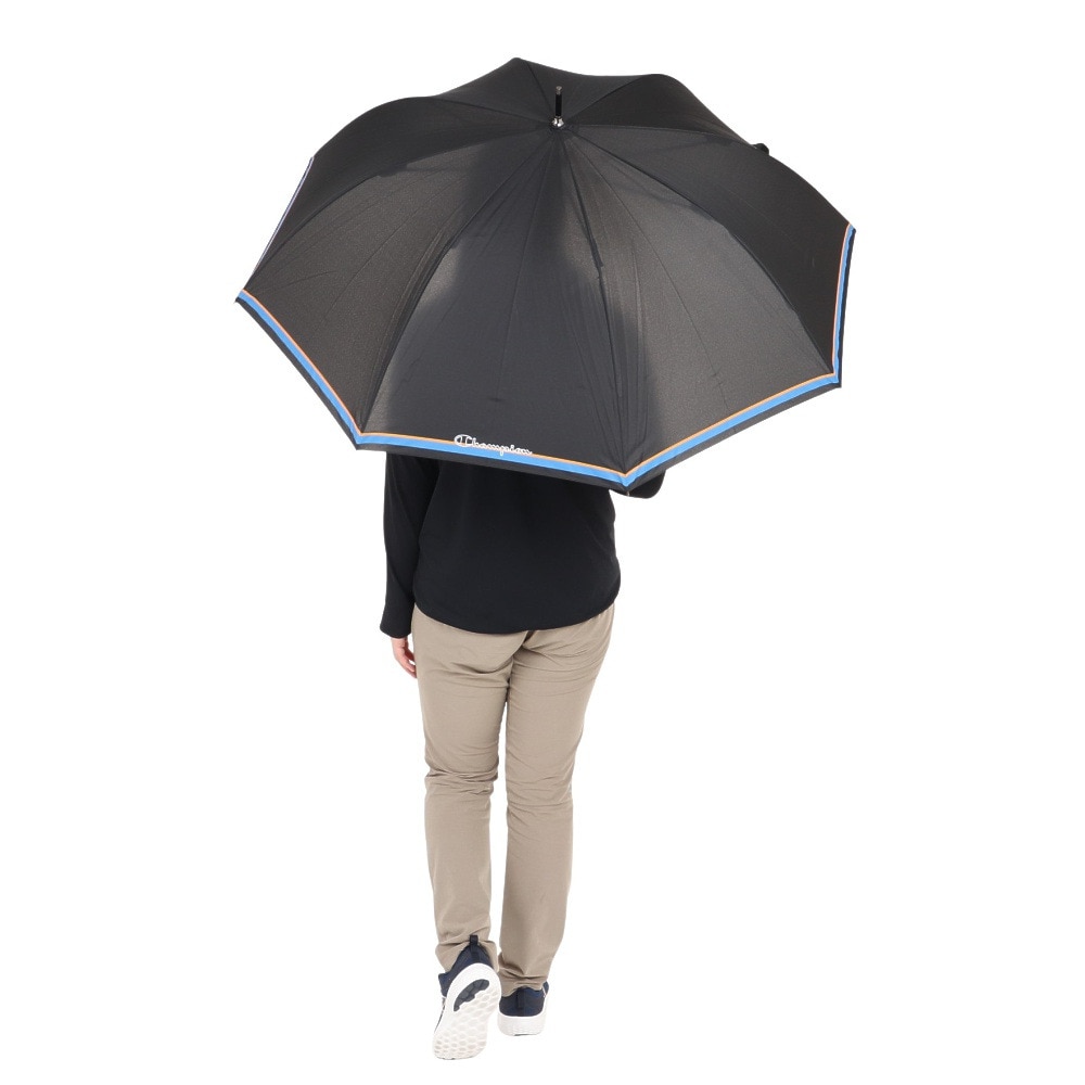 チャンピオン（CHAMPION）（メンズ）雨傘 ボーダージャンプ傘 65cm CHM31JP BK 長傘 黒 