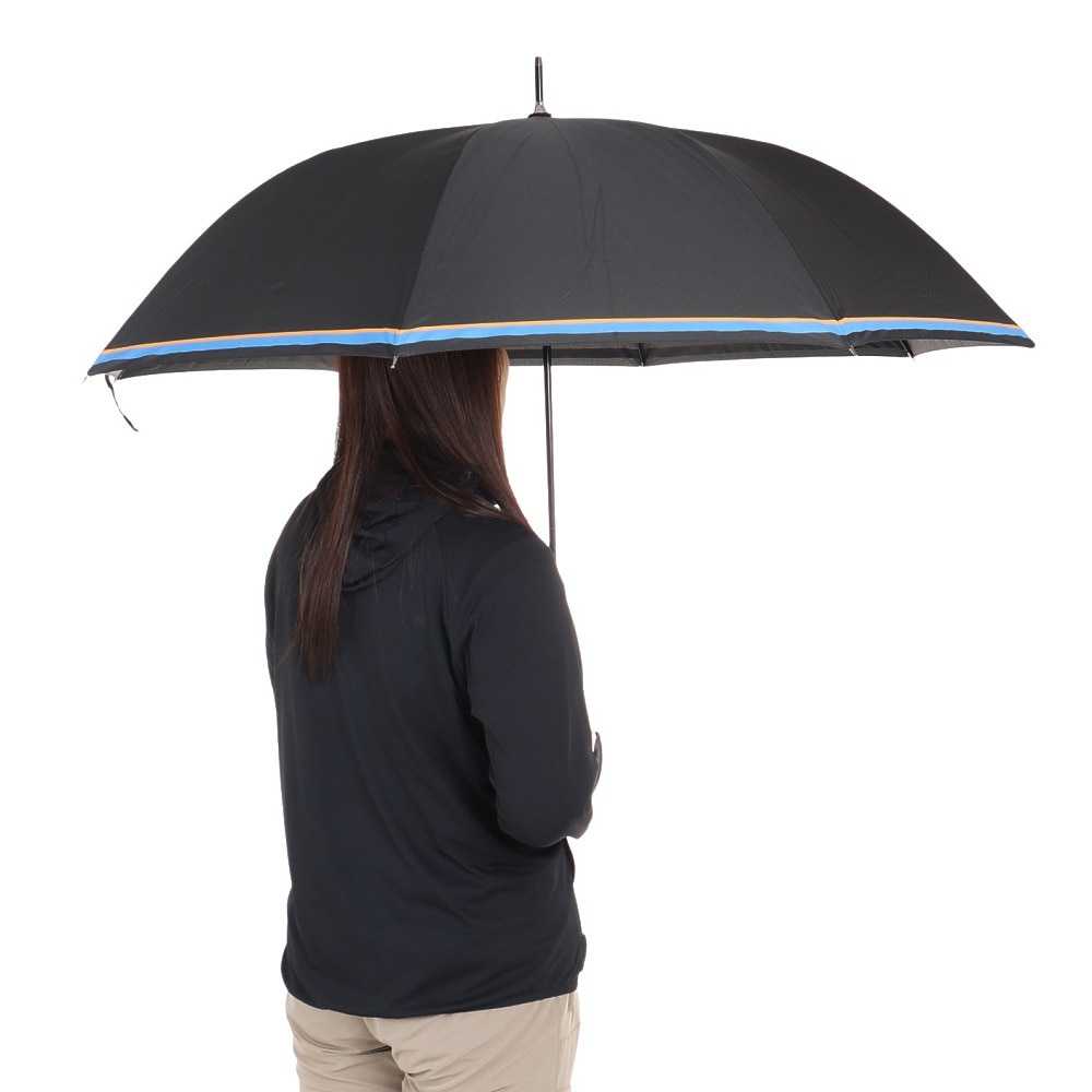 チャンピオン（CHAMPION）（メンズ）雨傘 ボーダージャンプ傘 65cm CHM31JP BK 長傘 黒 