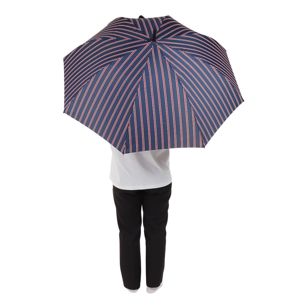 ワールド パーティー（W.P.C）（メンズ、レディース）雨傘 ベーシックジャンプアンブレラ 長傘 65cm UX01-011-001 スクールストライプ ネイビー