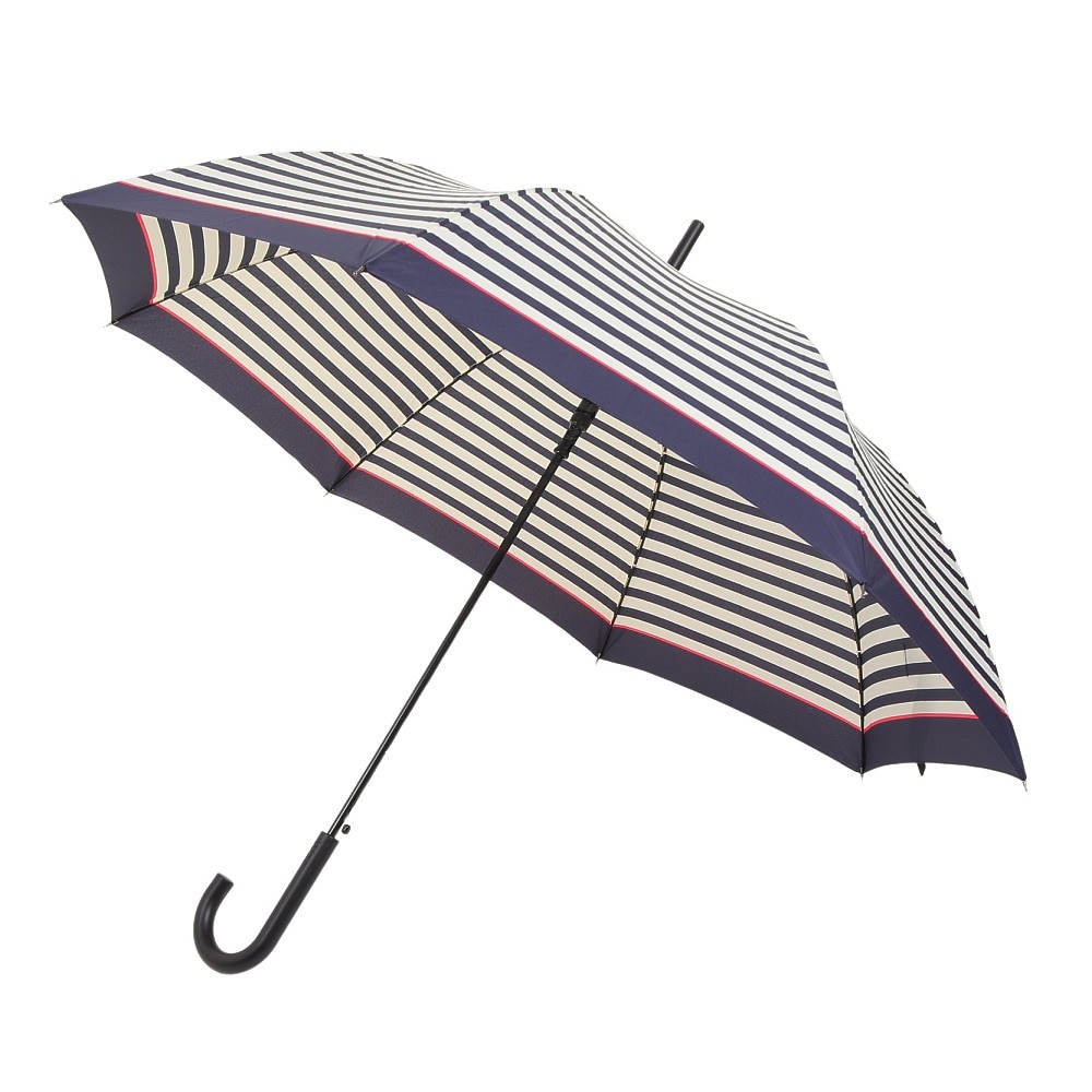 ワールド パーティー（W.P.C）（メンズ、レディース）雨傘 ベーシックジャンプアンブレラ 長傘 65cm UX01-038-001 ピンクラインボーダー