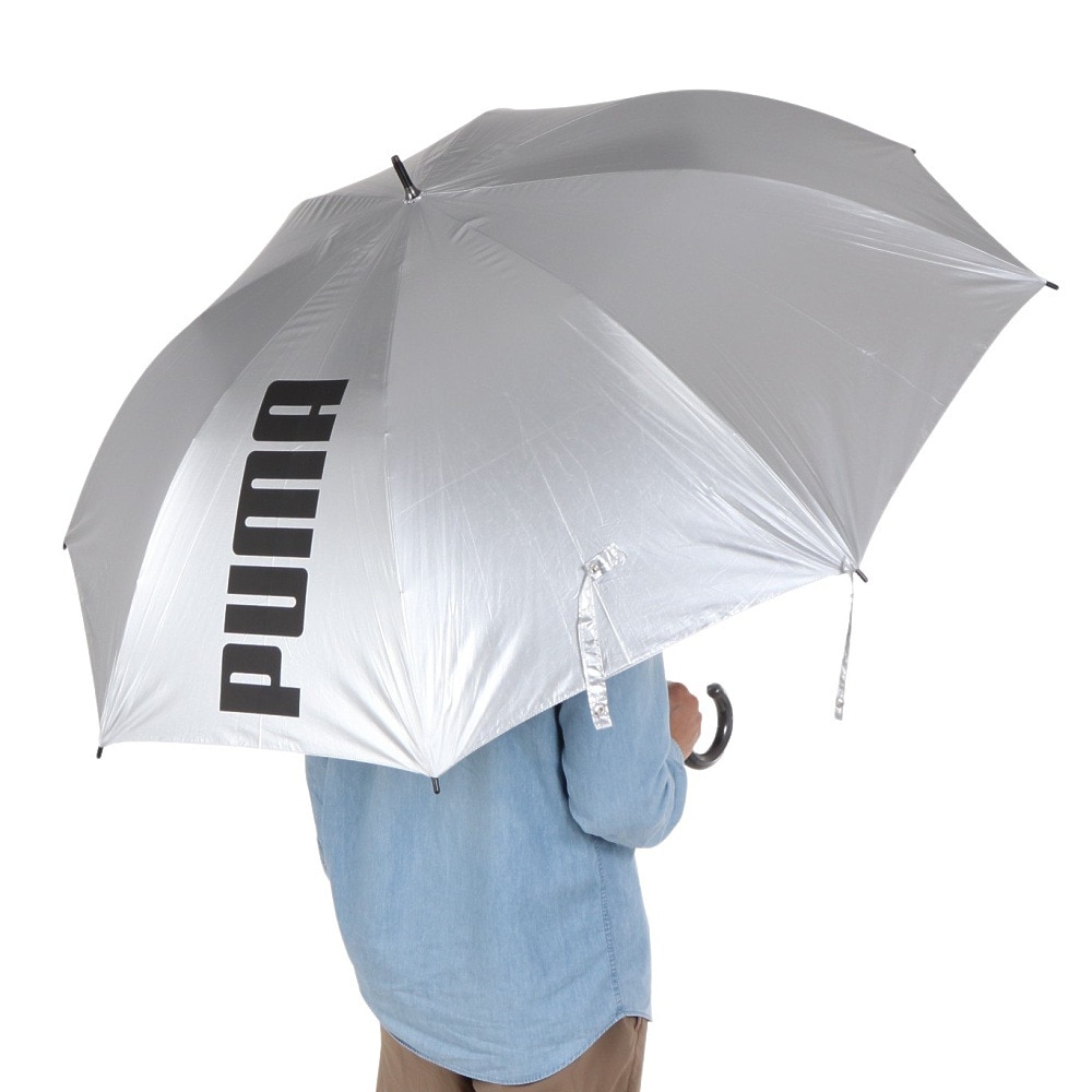 プーマ（PUMA）（メンズ、レディース）晴雨兼用 長傘 張り分けジャンプ傘 PBP59JP70 シルバー 70cm