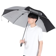 (メンズ、レディース)晴雨兼用 長傘 張り分けジャンプ傘 PBP60JP70 ブラック×シルバー