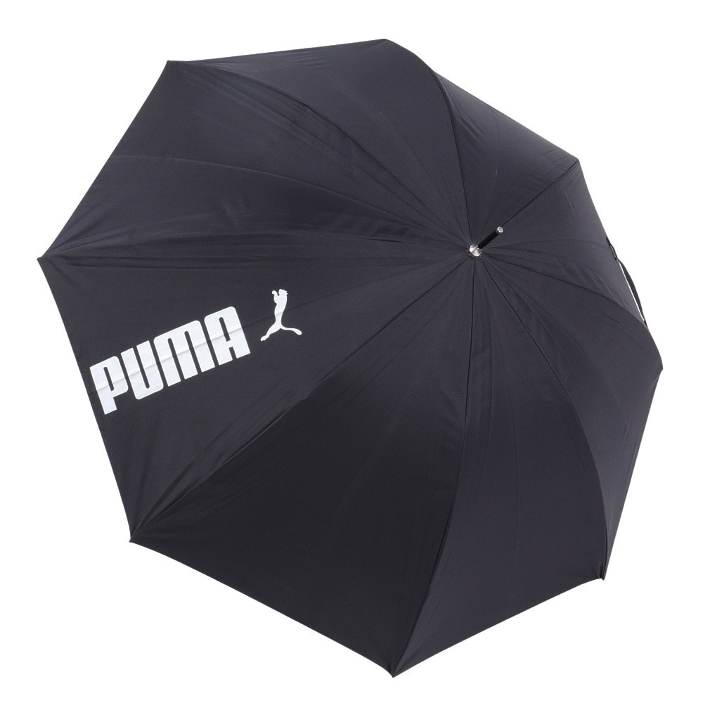 プーマ（PUMA）（メンズ、レディース）晴雨兼用ジャンプ傘 シルバーコーティング 無地 60cm PBP57JP60 BK 長傘 黒