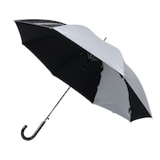 (メンズ、レディース)晴雨兼用 無地 60cm ジャンプ傘 PBP58JP60 SV 長傘 シルバー