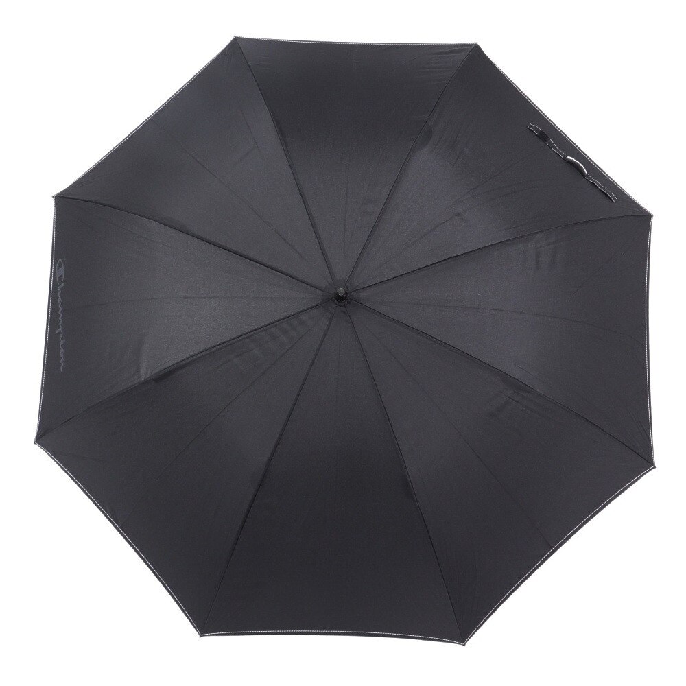 チャンピオン（CHAMPION）（メンズ、レディース）雨傘 無地ステッチ 65cm ジャンプ式 耐風 長傘 黒 CHM69JP65 BK シンプル 傘 耐風傘 梅雨
