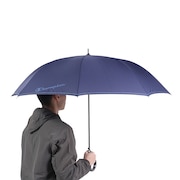 (メンズ、レディース)雨傘 無地ステッチ 65cm ジャンプ式 耐風 長傘 CHM69JP65 NV ネイビー