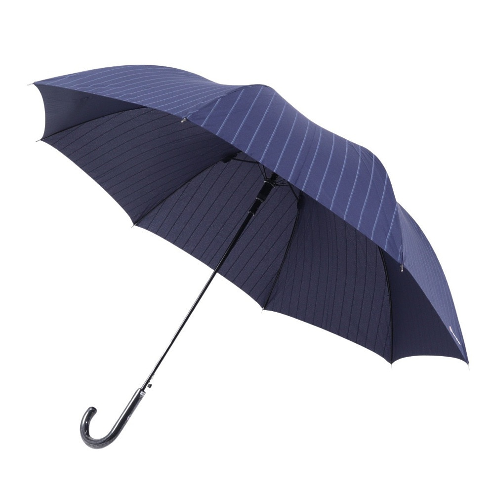 チャンピオン（CHAMPION）（メンズ、レディース）雨傘 長傘 ストライプ 65cm ジャンプ式 耐風 CHM70JP65 NV ネイビー