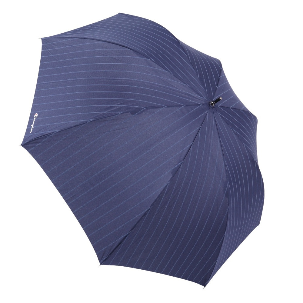 チャンピオン（CHAMPION）（メンズ、レディース）雨傘 長傘 ストライプ 65cm ジャンプ式 耐風 CHM70JP65 NV ネイビー