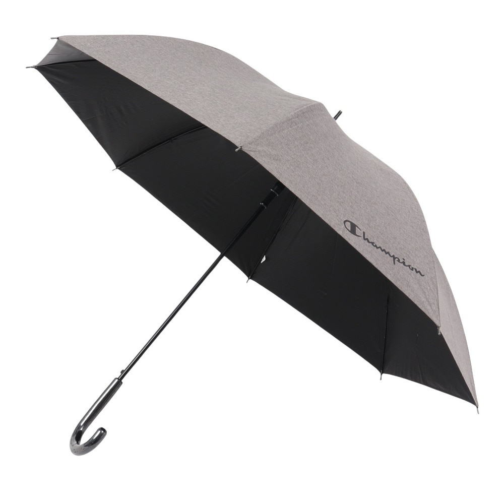 チャンピオン（CHAMPION）（メンズ、レディース）傘 晴雨兼用シャンブレー ジャンプ傘 65cm グレー CHM81JP65 GY 長傘 日傘 雨傘 兼用 遮光 UVカット