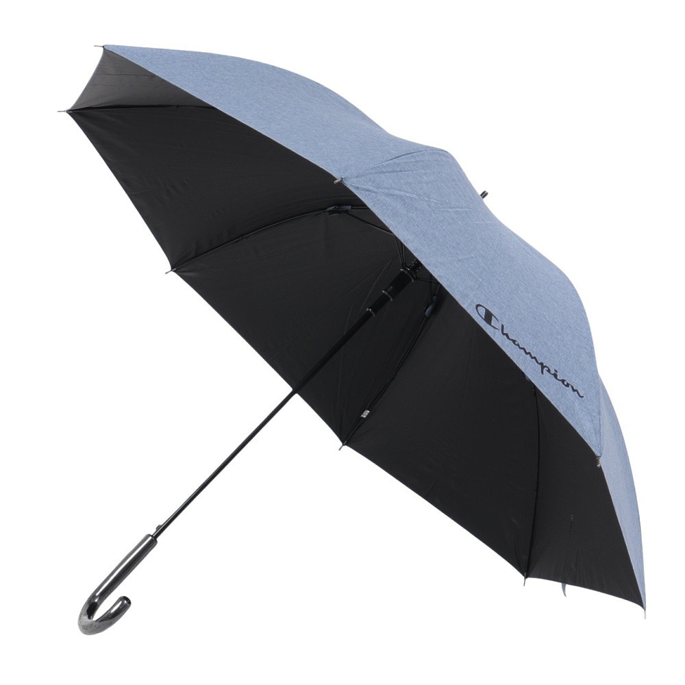 チャンピオン（CHAMPION）（メンズ、レディース）傘 晴雨兼用シャンブレー 65cm ジャンプ傘 紺 CHM81JP65 NV 長傘 雨傘 遮光 UVカット 紫外線カット
