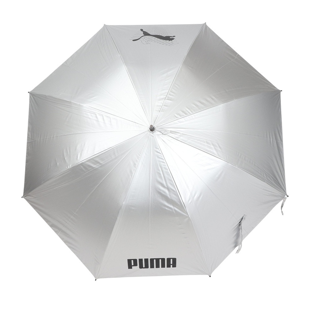 プーマ（PUMA）（メンズ、レディース、キッズ）長傘 晴雨兼用 ジャンプ傘 シルバー×黒 70cm PBP66JP70 BK UPF50+ UVカット 軽量 日傘 雨傘