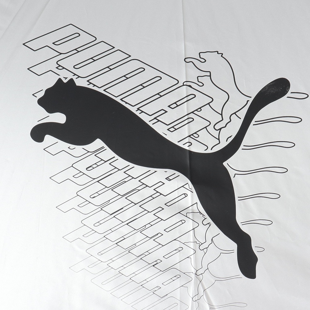 プーマ（PUMA）（メンズ、レディース、キッズ）長傘 晴雨兼用 ジャンプ傘 シルバー×黒 70cm PBP66JP70 BK UPF50+ UVカット 軽量 日傘 雨傘