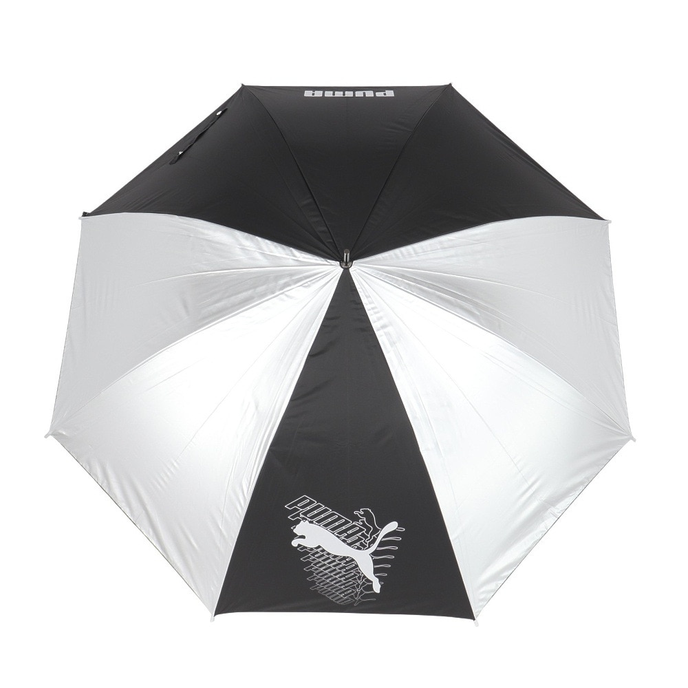 プーマ（PUMA）（メンズ）晴雨兼用SV 張り分け70cm JP 傘 黒 PBP73JP70 BK 紫外線対策 遮光 軽量  反射素材 ロゴ シンプル 学生