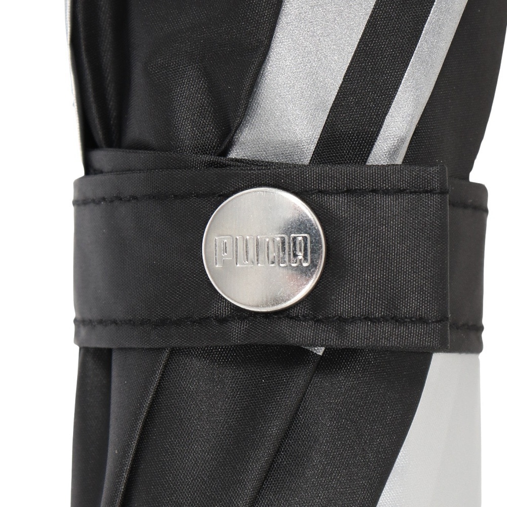プーマ（PUMA）（メンズ）晴雨兼用SV 張り分け70cm JP 傘 黒 PBP73JP70 BK 紫外線対策 遮光 軽量  反射素材 ロゴ シンプル 学生