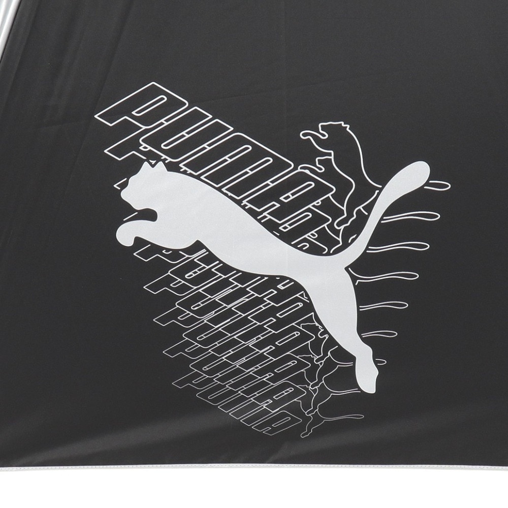 プーマ（PUMA）（メンズ）晴雨兼用SV 張り分け70cm JP 傘 黒 PBP73JP70 BK 紫外線対策 遮光 軽量  反射素材 ロゴ シンプル 学生