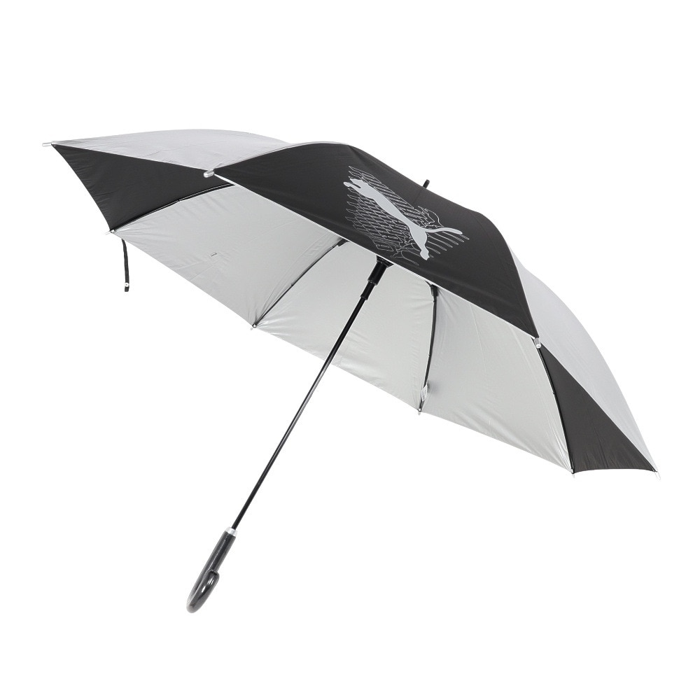 プーマ（PUMA）（メンズ）晴雨兼用SV 張り分け70cm JP 傘 黒 PBP73JP70 BK 紫外線対策 遮光 軽量  反射素材 ロゴ シンプル 学生