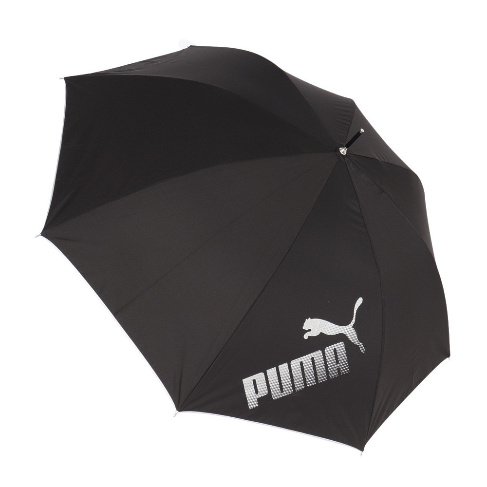 プーマ（PUMA）（メンズ、レディース）晴雨兼用SV 無地60cm JP 傘 黒 PBP76JP60 BK 紫外線対策 遮光 軽量  反射素材 ロゴ シンプル 学生