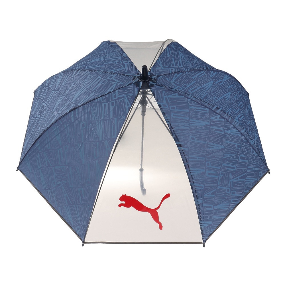 プーマ（PUMA）（キッズ）ジュニア 長傘 2駒透明反射テープ付総柄ジャンプ傘 PAS17JP58 NV ネイビー 58cm