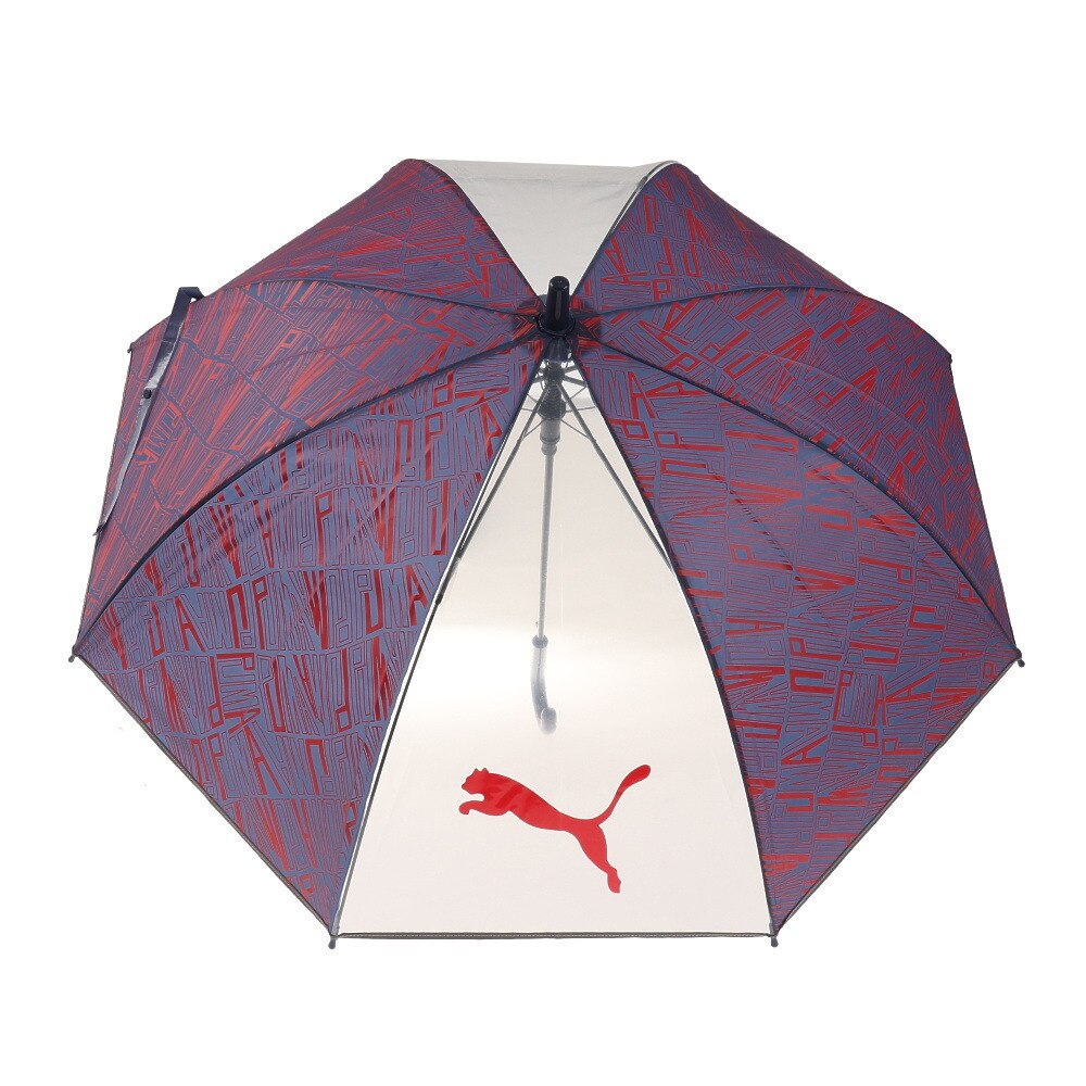 プーマ（PUMA）（キッズ）ジュニア 長傘 2駒透明反射テープ付総柄ジャンプ傘 PAS17JP58 RD 赤 58cm