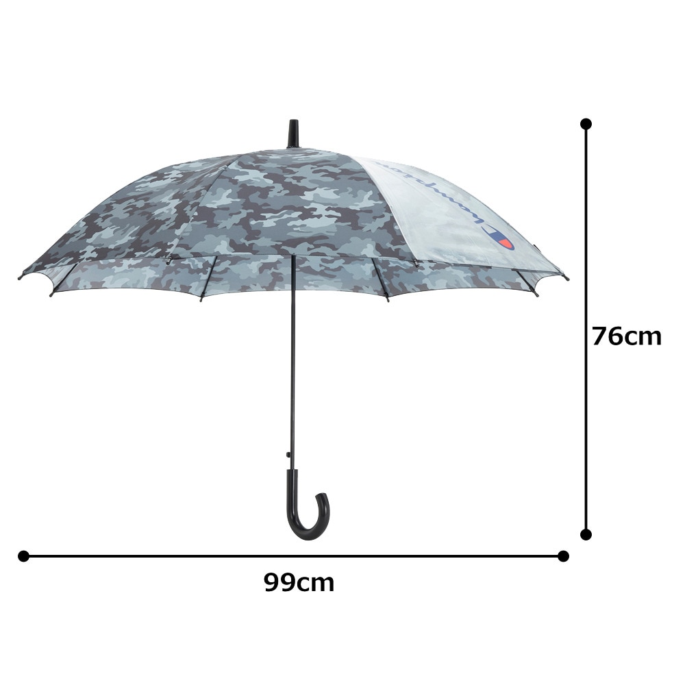 チャンピオン（CHAMPION）（キッズ）雨傘 ジュニア 子供用傘 ジャンプ式 長傘 58cm CHS49JP58 BK 黒