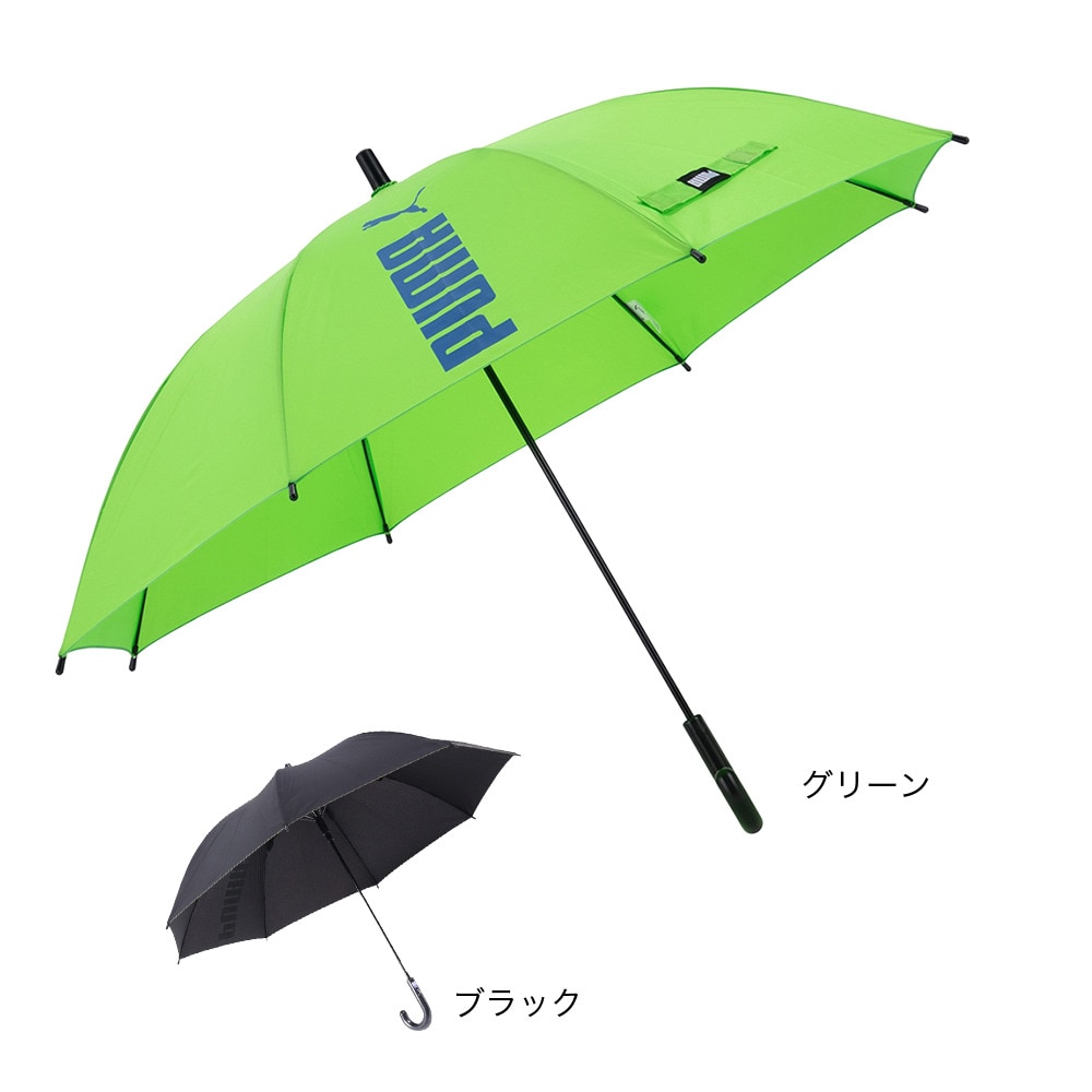 プーマ（PUMA）（キッズ）雨傘 ジュニア 長傘 ステッチ無地 55cm ジャンプ傘 PBS55JP55 BK 黒