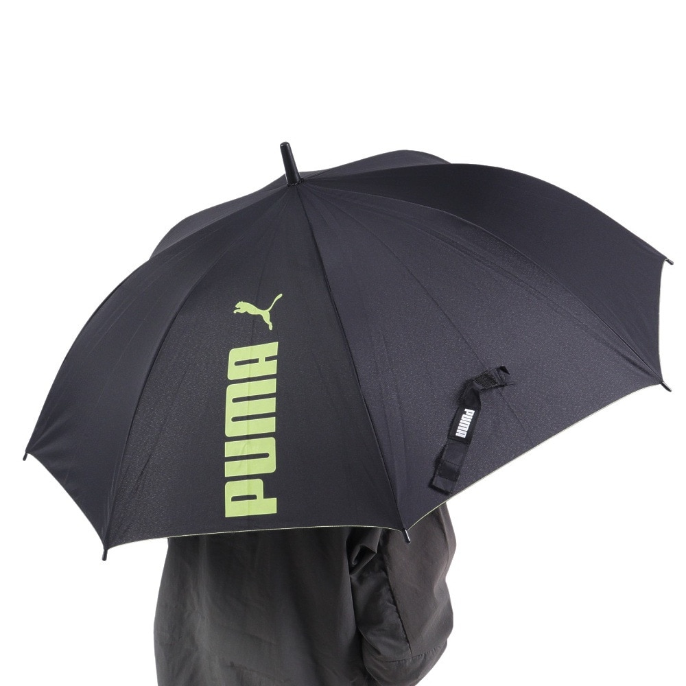 プーマ（PUMA）（キッズ）雨傘 ジュニア ステッチ無地 長傘PBS55JP60 BK 60cm ジャンプ傘 黒