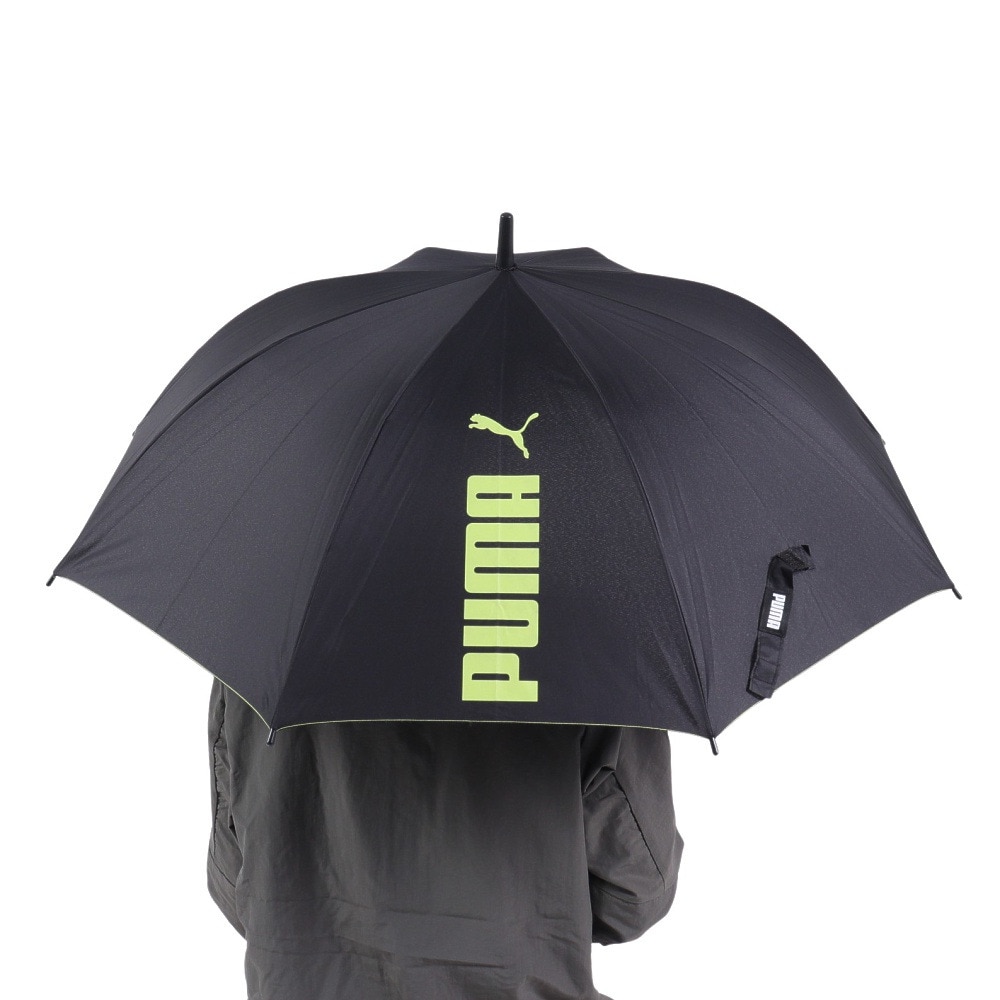 プーマ（PUMA）（キッズ）雨傘 ジュニア ステッチ無地 長傘PBS55JP60 BK 60cm ジャンプ傘 黒