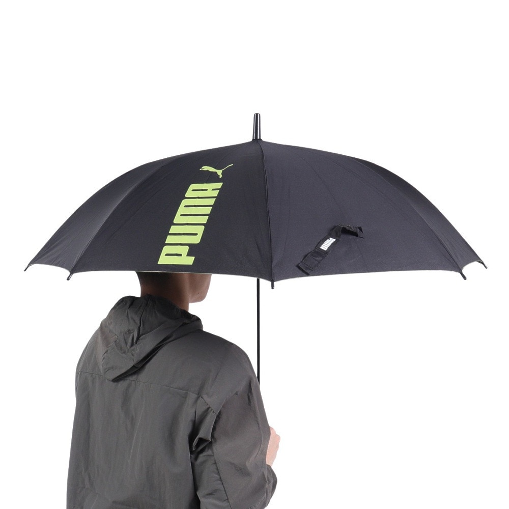 プーマ（PUMA）（キッズ）雨傘 ジュニア ステッチ無地 長傘PBS55JP60 BK 60cm ジャンプ傘 黒
