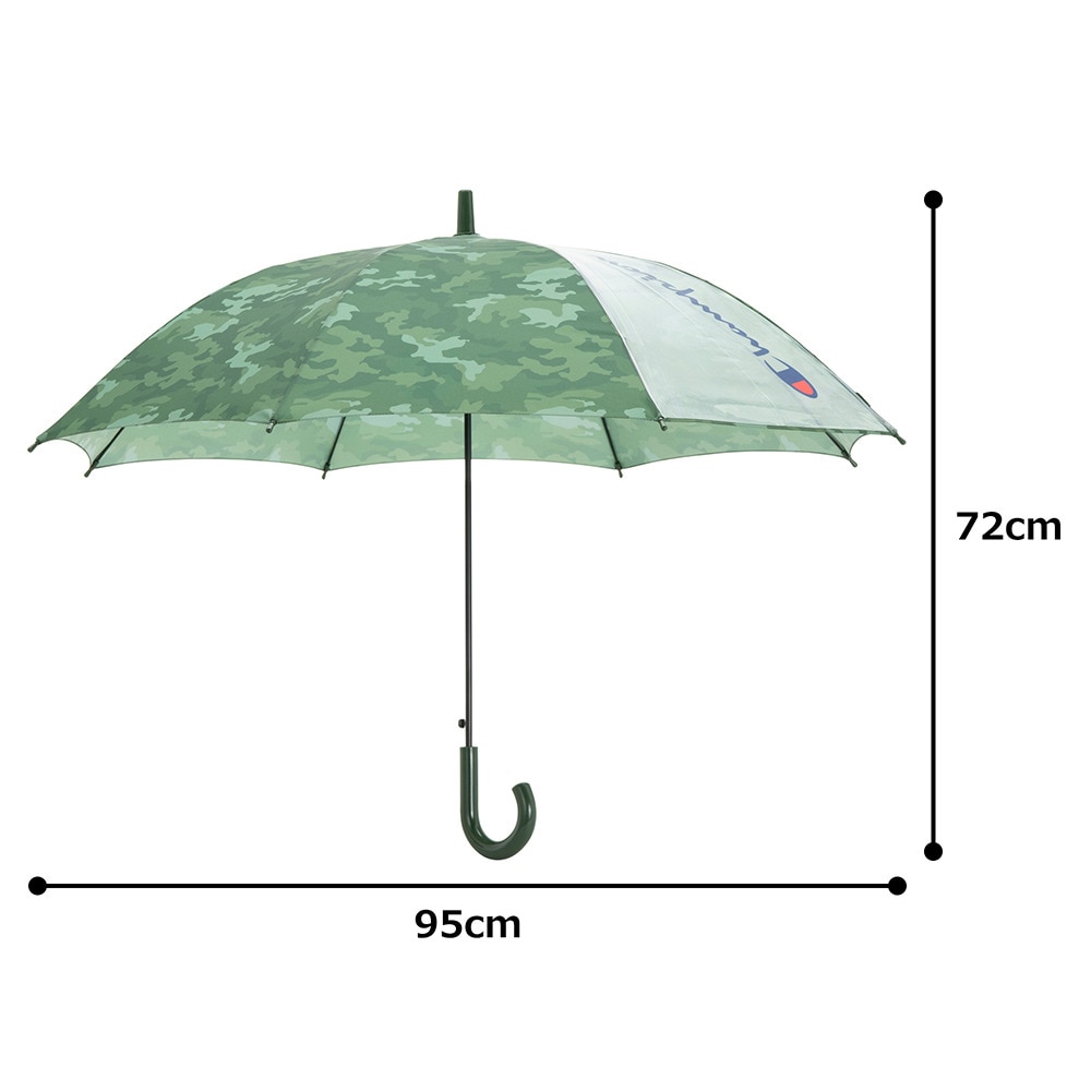 チャンピオン（CHAMPION）（キッズ）雨傘 長傘 迷彩 58cm ジャンプ傘 耐風 CHS49JP58 GR グリーン