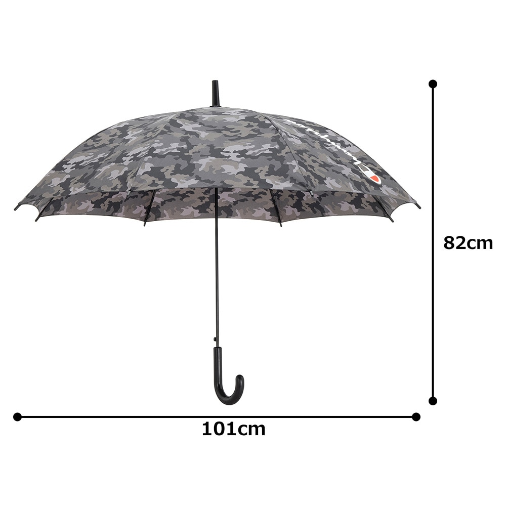 チャンピオン（CHAMPION）（キッズ）雨傘 長傘 迷彩 60cm ジャンプ傘 耐風 CHS49JP60 BK 黒