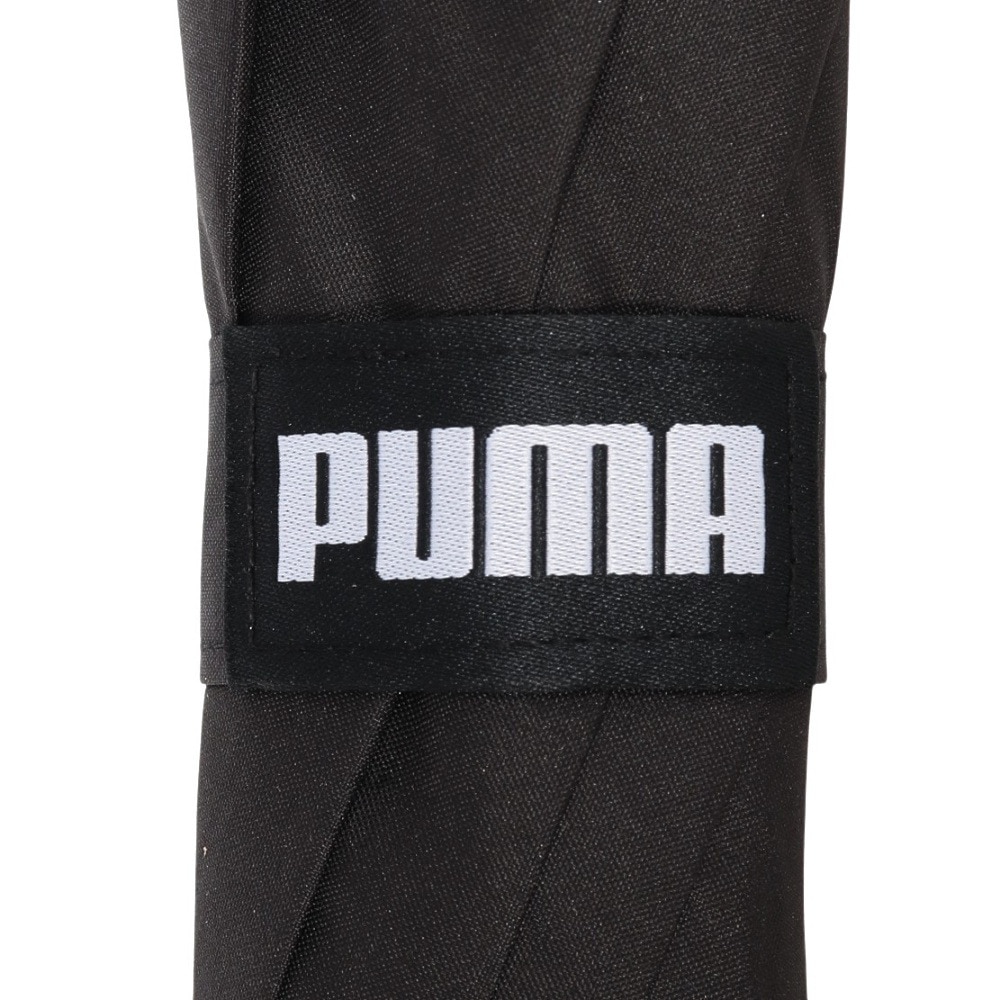 プーマ（PUMA）（キッズ）晴雨兼用SV 55cm JP 傘 黒 PBS75JP55 BK 紫外線対策 遮光 軽量  反射素材 ロゴ シンプル 学生