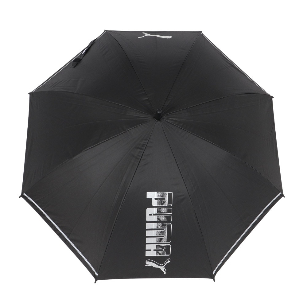 プーマ（PUMA）（キッズ）晴雨兼用 反射テープ60cm JP 傘 黒 PBS80JP58 BK UVカット 紫外線対策 遮光 軽量 反射素材 ロゴ シンプル 学生