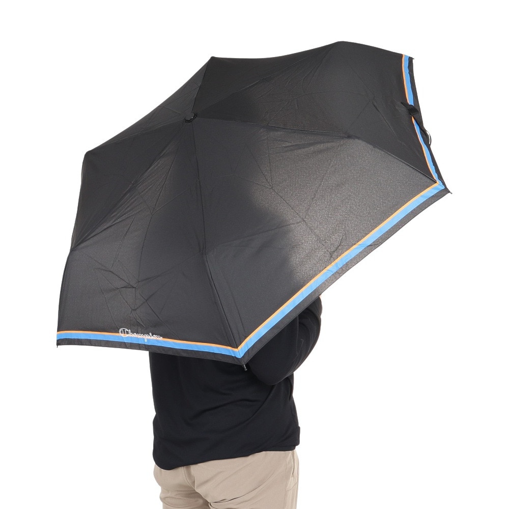 チャンピオン（CHAMPION）（メンズ、レディース）雨傘 折りたたみ傘 58cm CHM31MN BK 黒