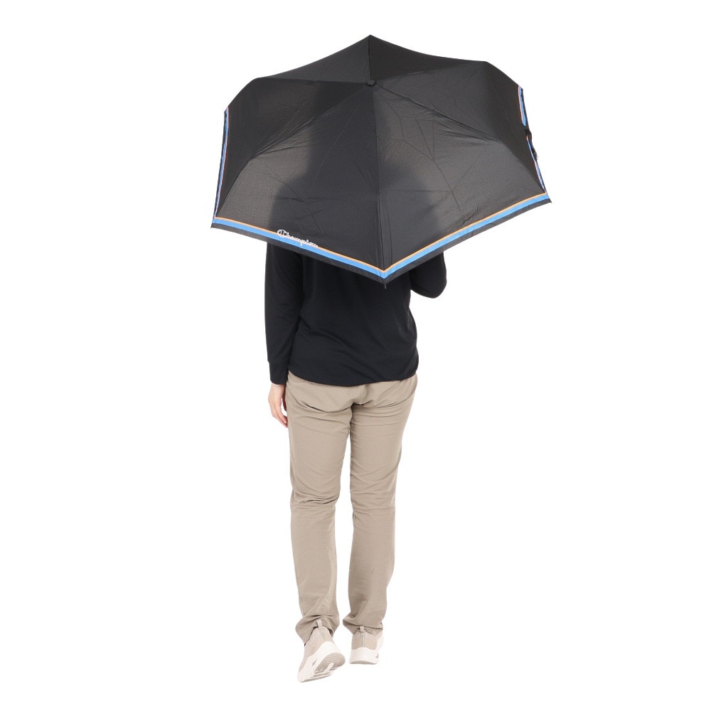 チャンピオン（CHAMPION）（メンズ、レディース）雨傘 折りたたみ傘 58cm CHM31MN BK 黒
