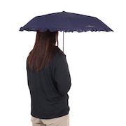 ワールド パーティー（W.P.C）（レディース）雨傘 折りたたみ傘 フェミニンフリル ミニ 6181-212-002 ネイビー